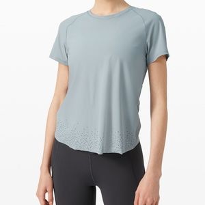 Lululemon Quick Pace Laser Cut Out Tee